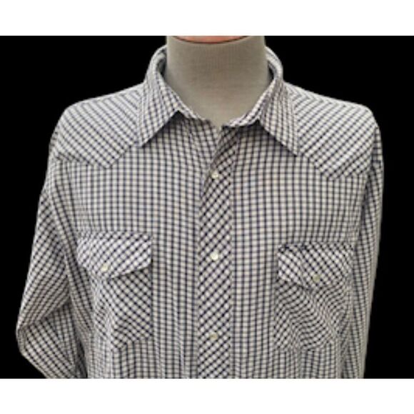 Wrangler Western Shirt Men’s XL Pearl Snap Button Font and Coffs.  Yellowstone C - Picture 4 of 10